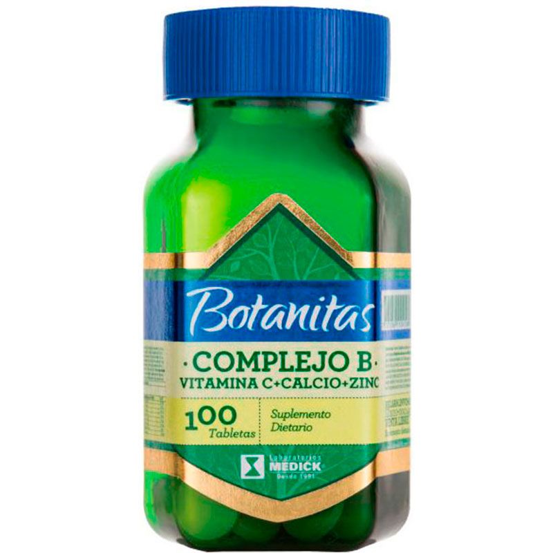 Complejo B Vitamina C Calcio y Zinc 100 tabletas