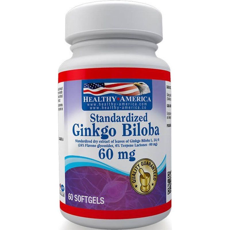 Ginkgo Biloba 60 Mg 60 Softgels