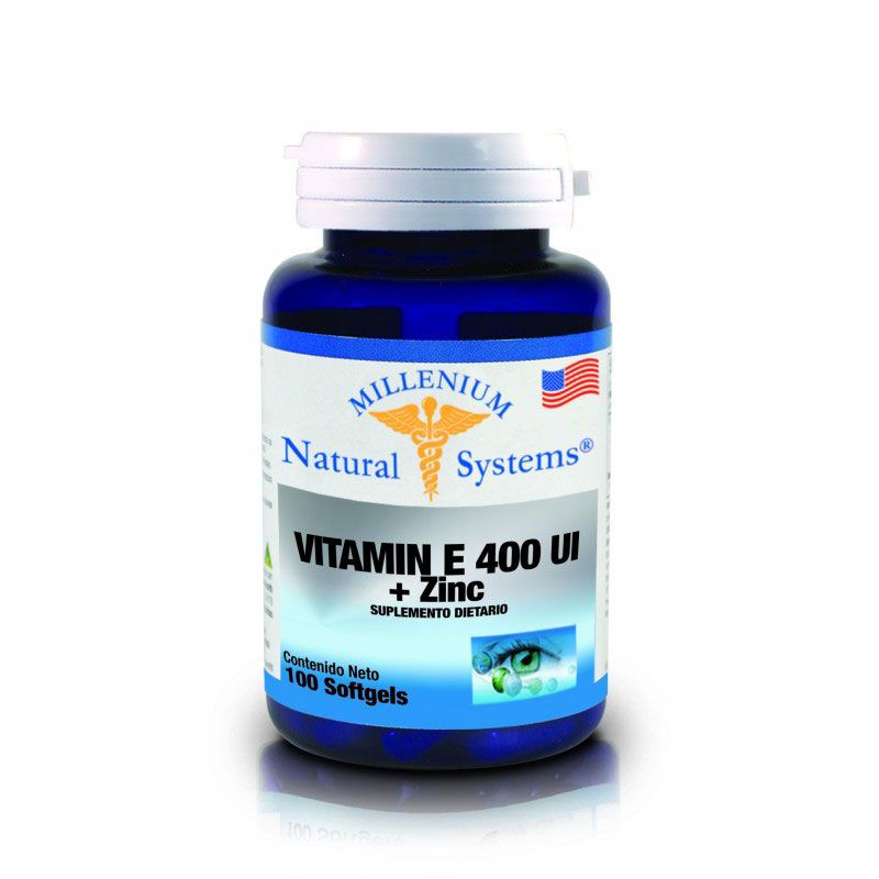 Vitamina E 400 UI Zinc 100 Softgels