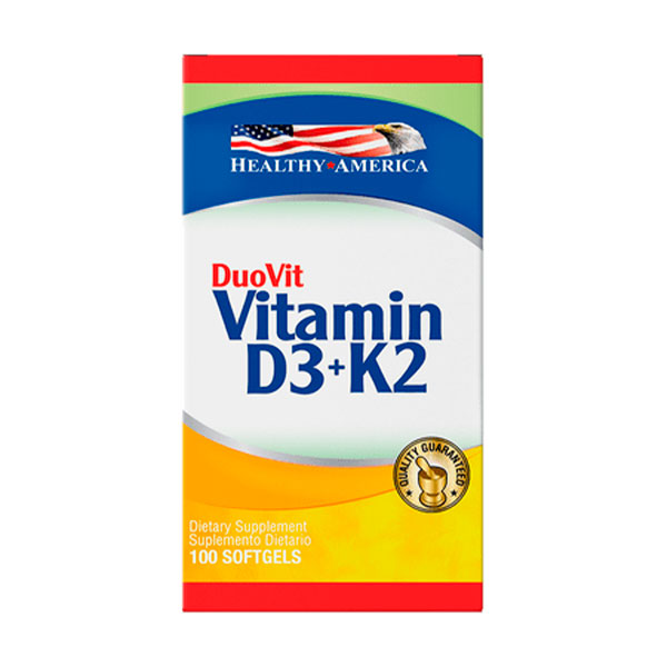Vitamina D3 + K2 X 100 Softgels Healthy America